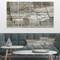 Designart - Grey Silver Geometric Composition - Modern Canvas Art